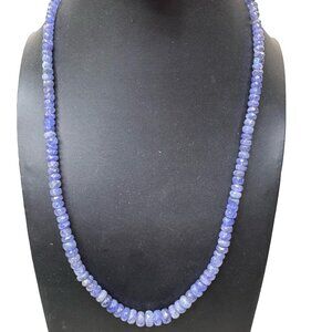 Jay King Natural Tanzanite Beaded Necklace Mine Finds DTR Sterling Blue Purple